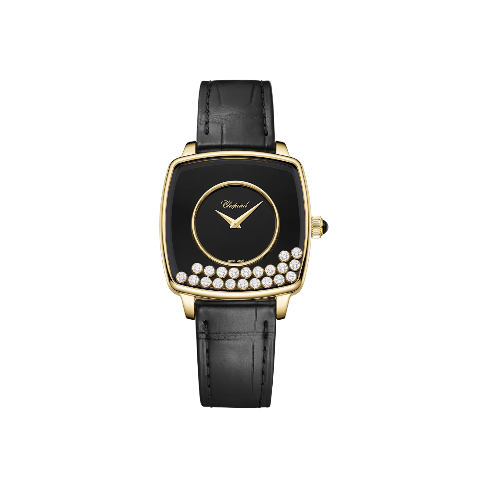 Men's Black Leather Watch