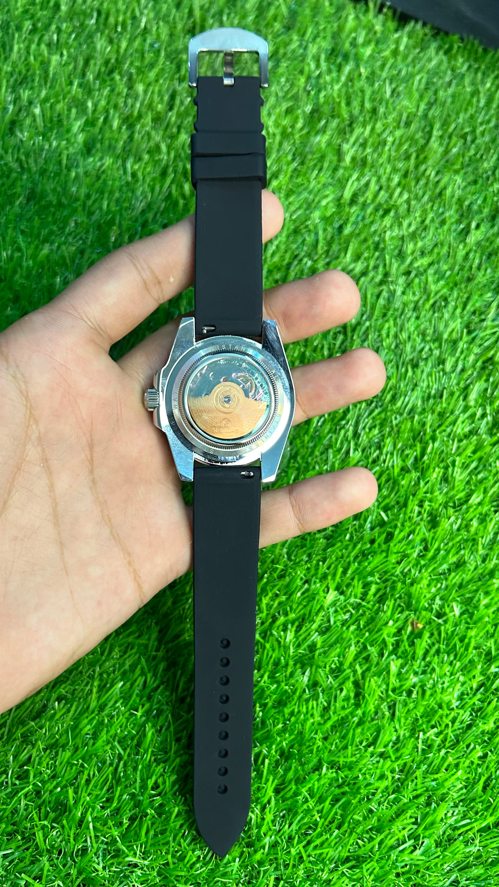 SENDAS Automatic Diver-Style Watch – Blue Dial with Black Strap