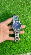 Men’s Premium Blue Dial Stainless Steel Watch – Quartz Movement & Luxury Bracelet